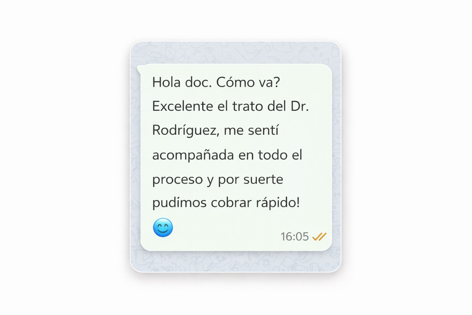 Testimonio cliente WhatsApp 2