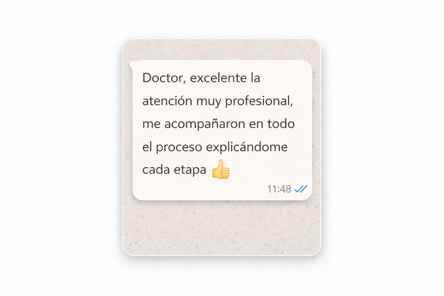 Testimonio cliente WhatsApp 3