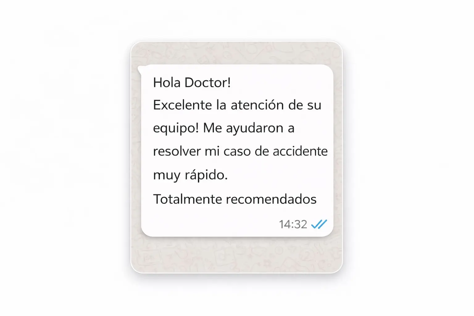 Testimonio cliente WhatsApp 1