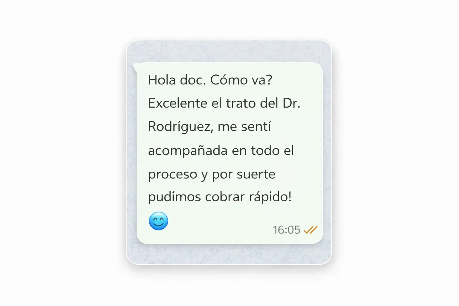 Testimonio cliente WhatsApp 2